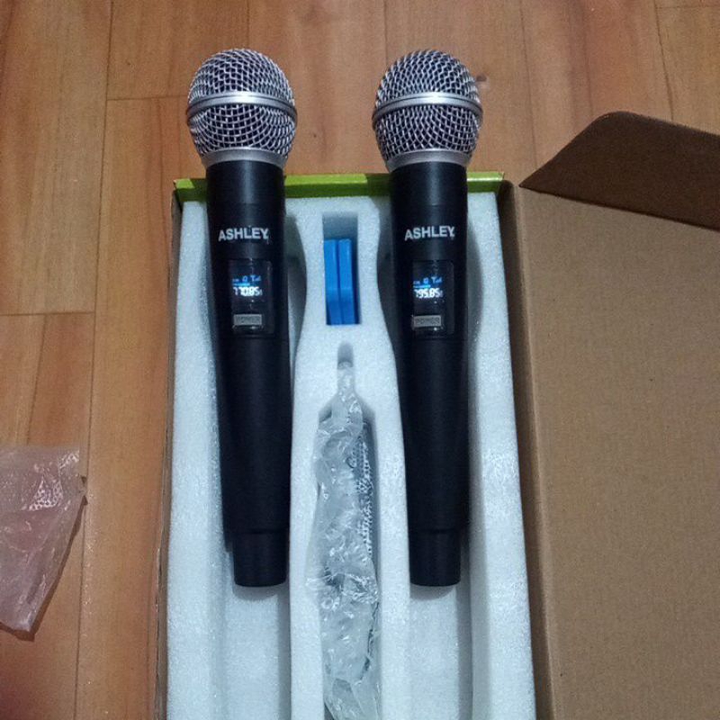 mic ashley isi 2 wireless tanpa kabel bisa dicas