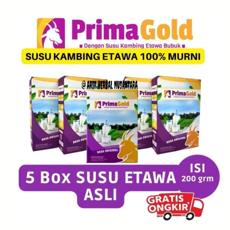 

Promo 5 Box l Susu Etawa Prima Gold Bubuk Original Murni