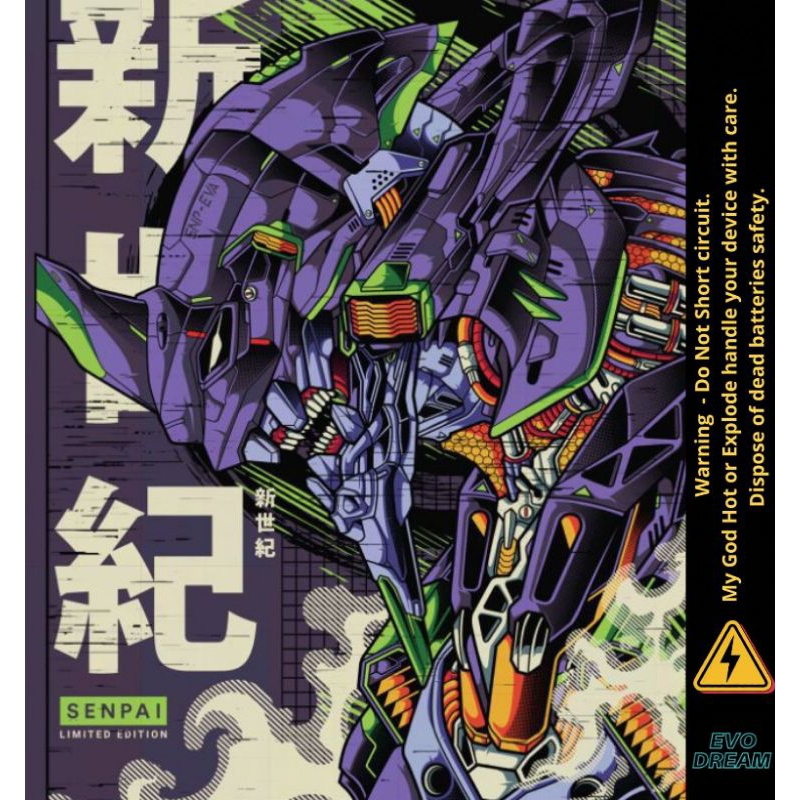 

Stiker Skin Wrap Baterai 18650 Original Motif Gundam Anti Gores Hiasan