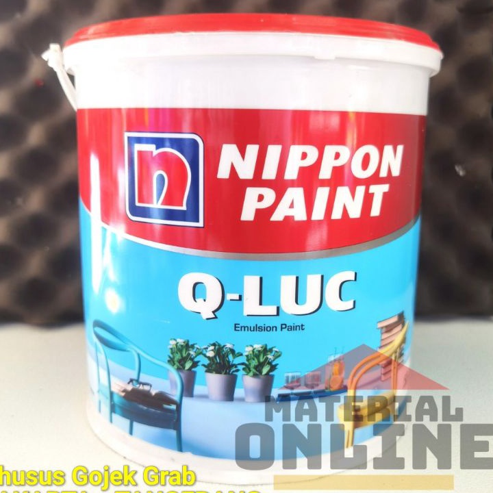 Terlaris dan Termurah QLUC Q Luc Qiluc Cat Tembok Warna Putih Hitam Cream Hijau Biru Abu Nippon Paint Galon 5Kg 5 Kg Murah.