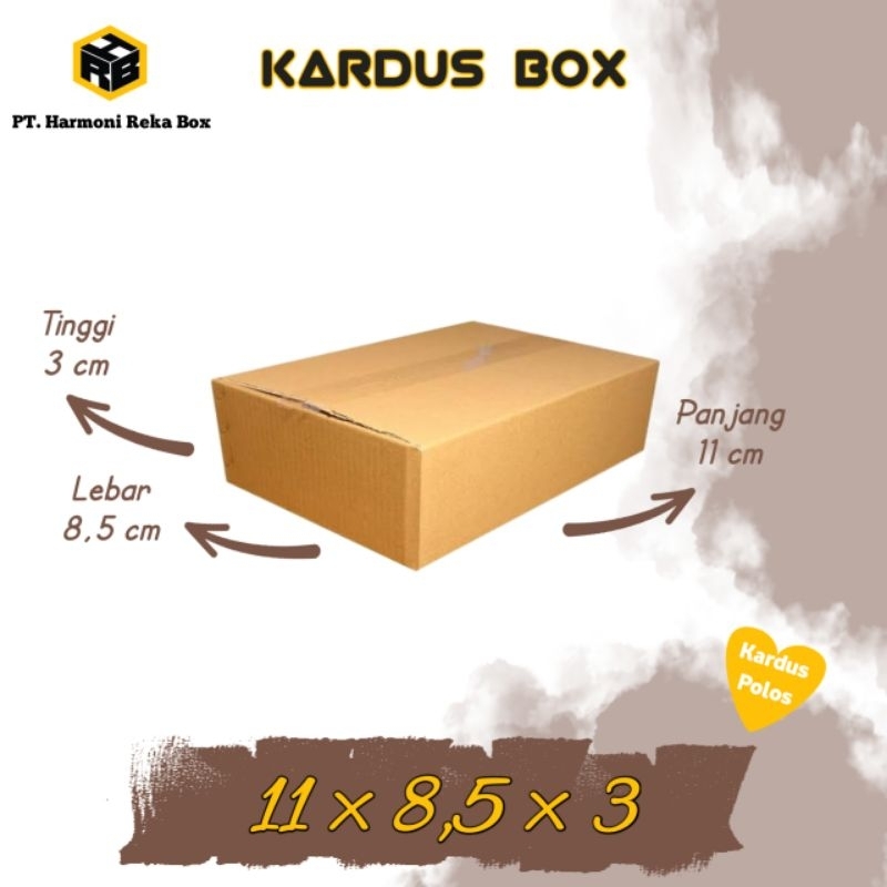 

Kardus/Box Packing Paket Kecil Polos Ukuran 11.5x8.5x3 cm