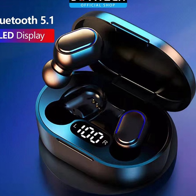 Terkini Jovitech TWS Earphone Bluetooth Wireless Earbuds Digital Click Button LED Display Waterproof