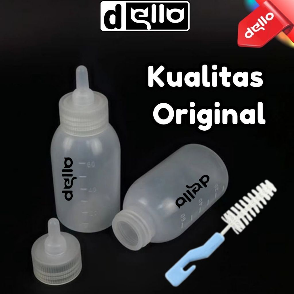 Dot Kucing Baru Lahir Botol Susu Kitten Kusus Bayi Kucing 60ml Berkualitas DELLO