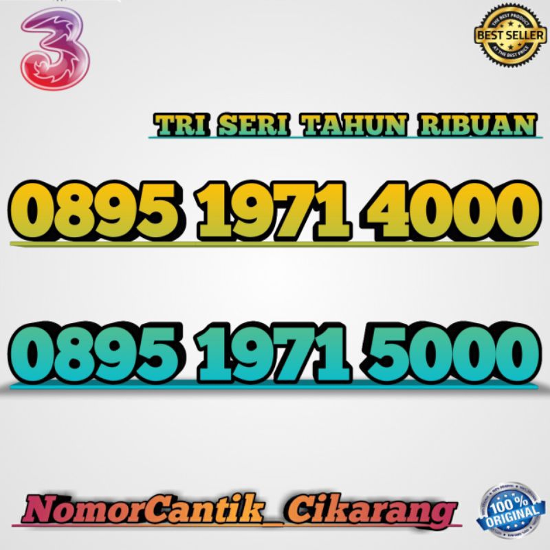 NOMOR CANTIK TRI SERI TAHUN / NOMOR CANTIK TRI SERI TAHUN LAHIR + RIBUAN 1971 4000 5000