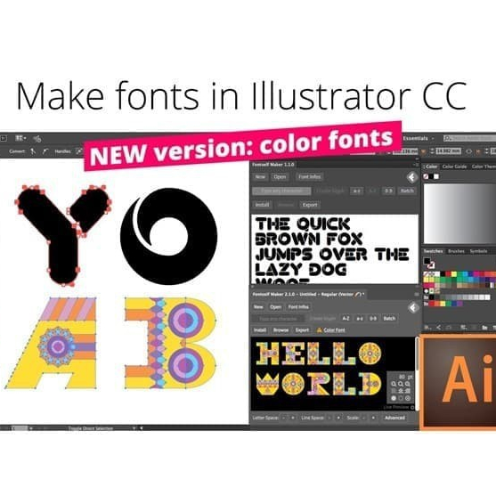 Plugins FontSelf Plugin V1.1.0 For illustrator Windows Bonus Illustrator CC 2019