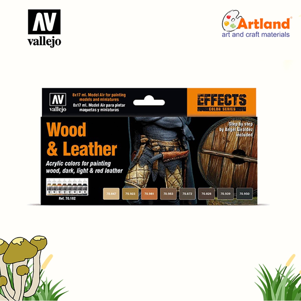 

Vallejo Model Color Set 17ml : Wood & Leather 70182