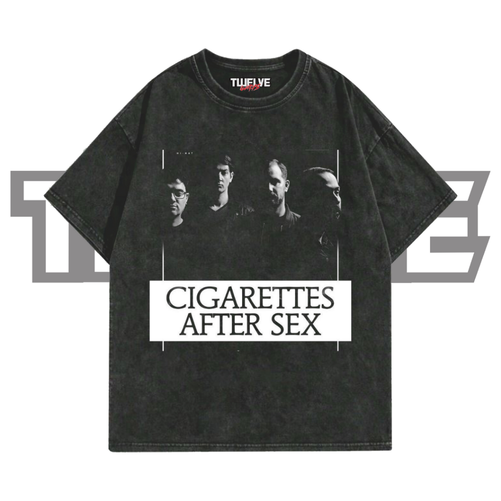 CIGARETTESAFTERSEX Oversize T-Shirt Wash Hitam Aesthetic | Atasan Pria Wanita | Baju Cowo Cewe Unise