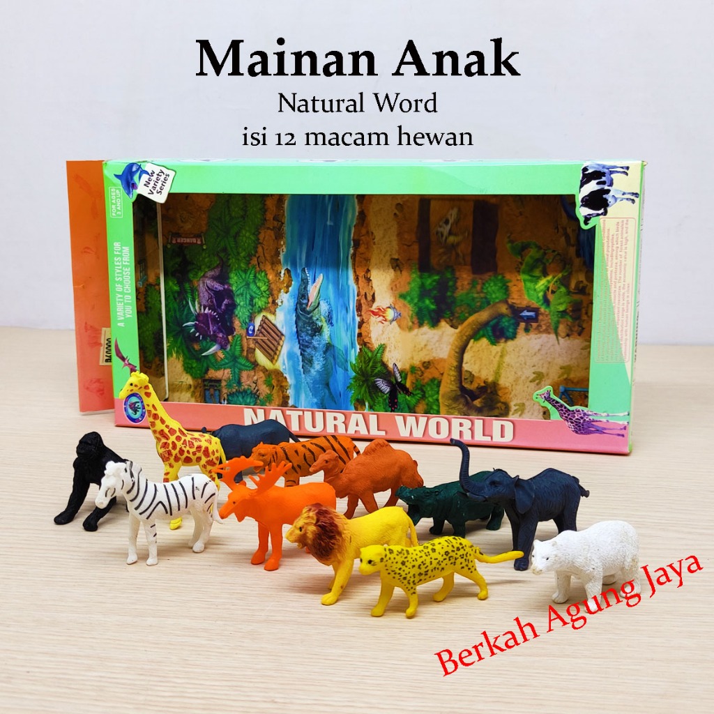 Mainan Natural Word Animal Set 12 pcs