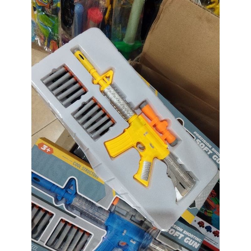 oketoys mainan senjata gun safe soft bomb soft gun pistolbusa