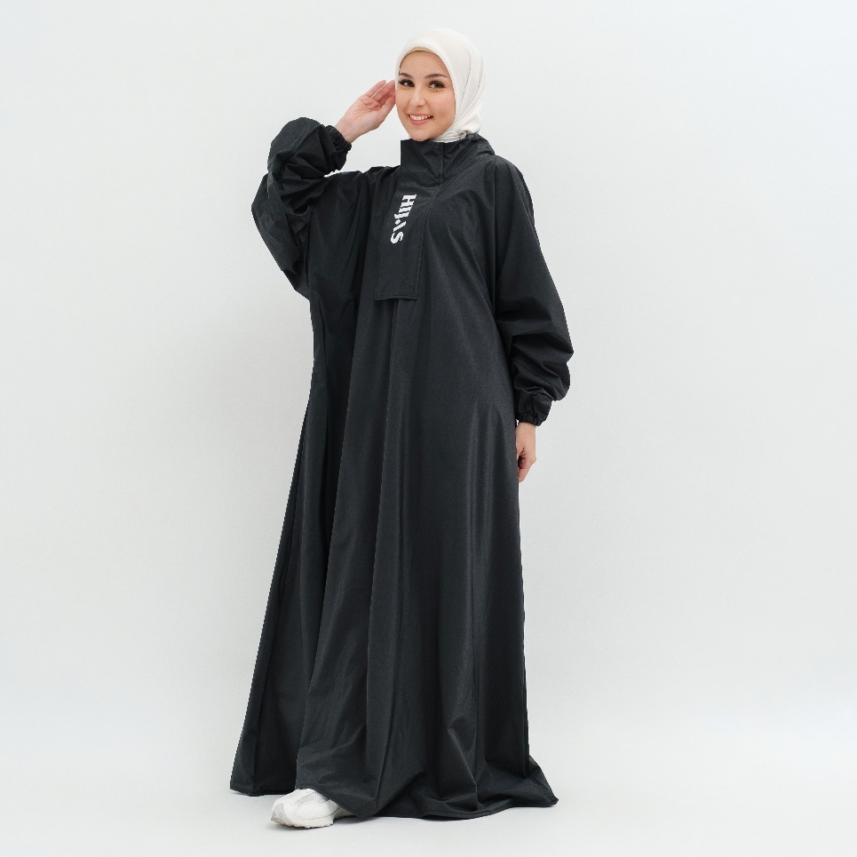 Jas hujan gamis wanita muslimah hijas / Jas hujan pria dewasa / Jas hujan original tebal / Jas hujan