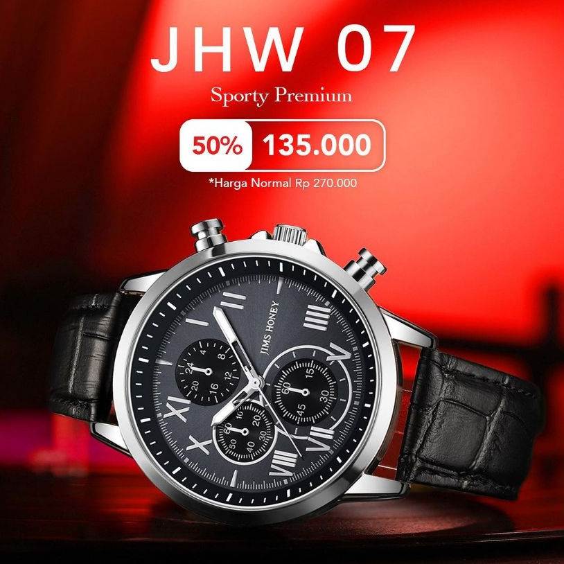 [FREE EXCLUSIVE BOX] JIMS HONEY JHW 07 JAM TANGAN PRIA JIMS HONEY ANALOG