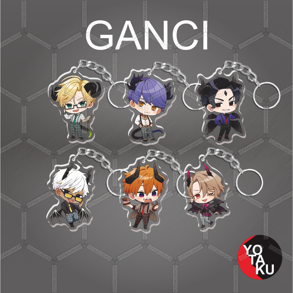 Gantungan Kunci Anime Akrilik Obey Me Seri 6 Mammon Leviathan YOTAKUSHOP