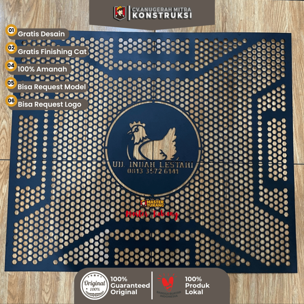 Grill Tutup Box Speaker  sound Perlengkapan Sound System Plat Besi Custom ukuran