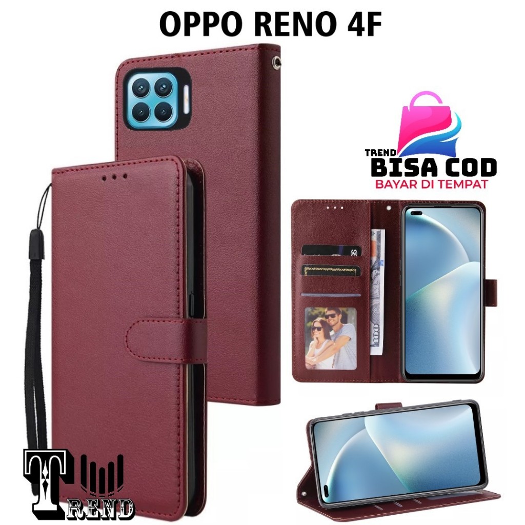 FLIP COVER OPPO RENO 4F LEATHER CASE FLIP OPPO RENO 4F