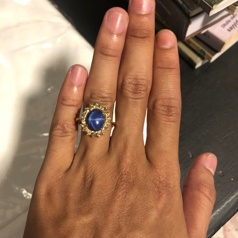 CINCIN MEWAH SAPPHIRE EMAS BERLIAN WANITA