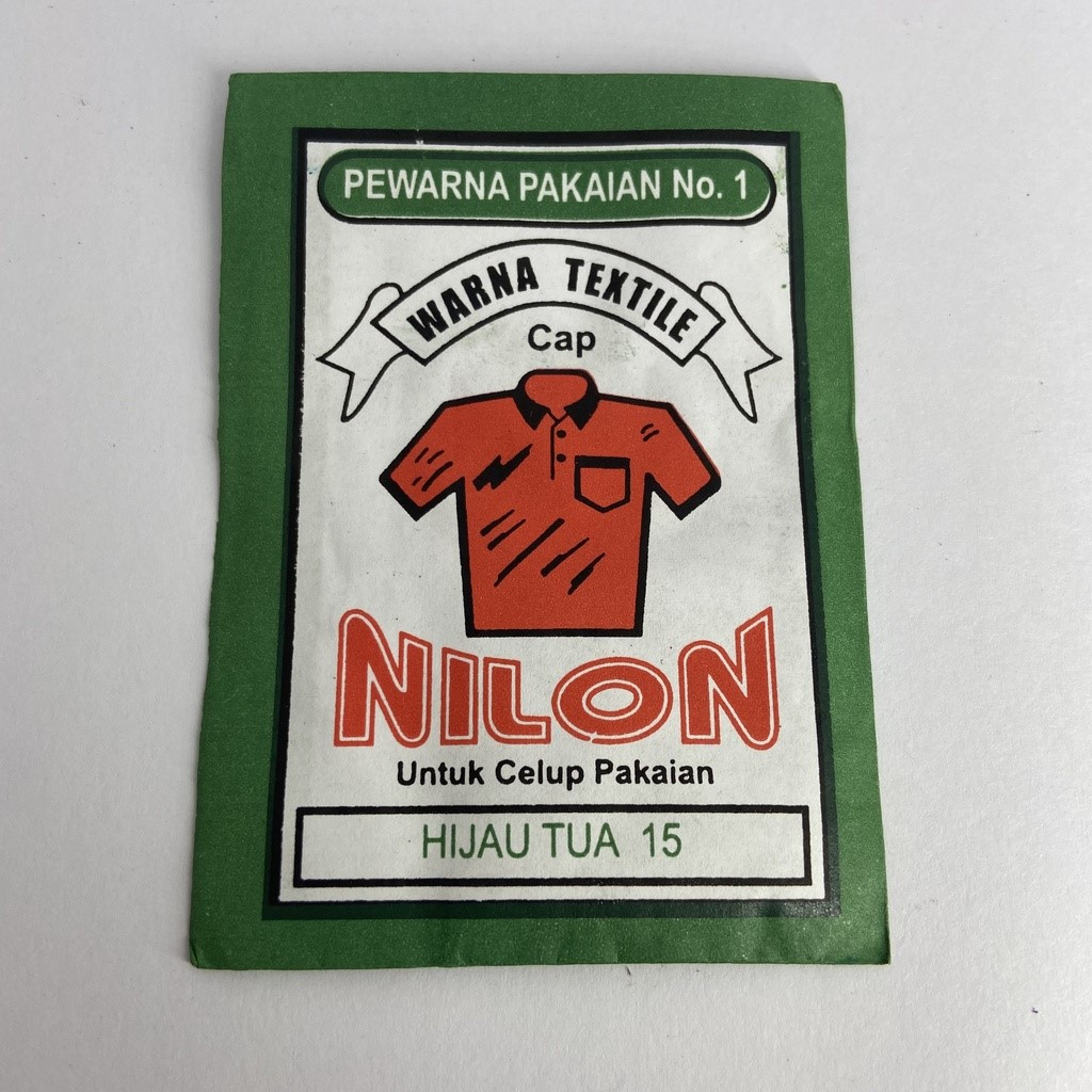 Wenter Wantex NILON HIJAU TUA Pewarna Pakaian Kain Textil Jeans Silk Tie Dye Permanen Prakarya Keraj