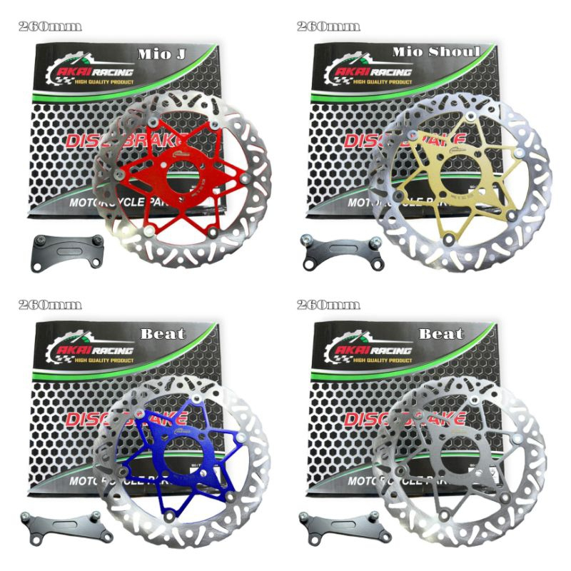 piringan besar beat vario mio scoopy mio j xeon cakram besar 260mm + breket piringan cakram variasi 