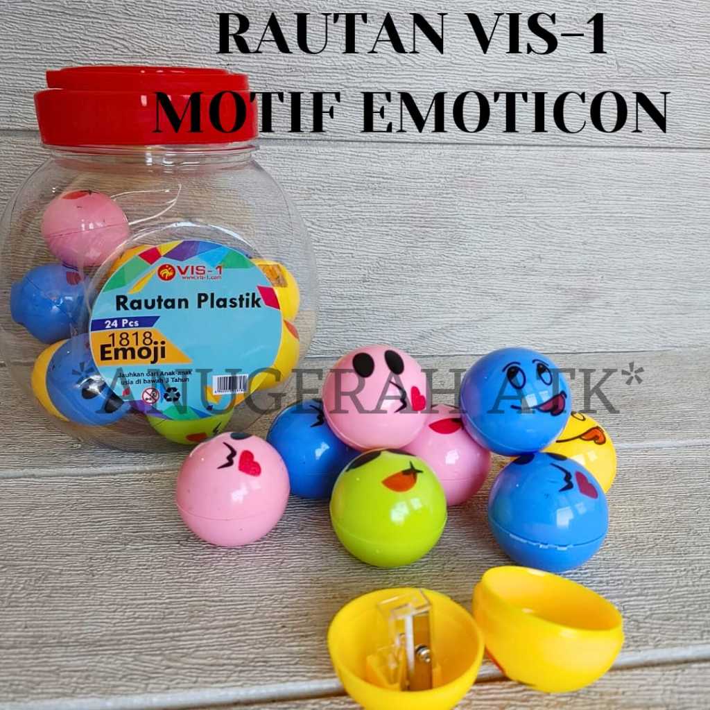

Sharpener Orotan Serutan Rautan Bulat Smile Emoji