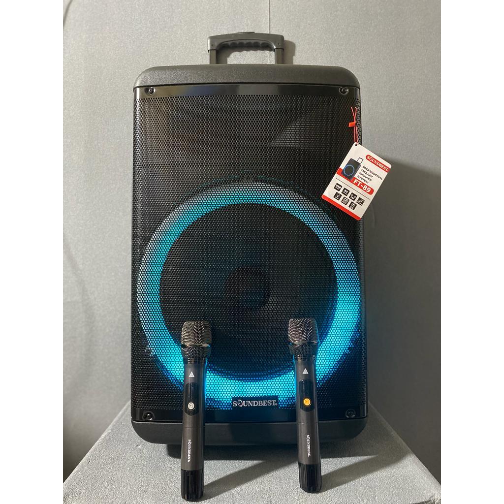 Speaker Portable Wireless Meeting SOUNDBEST FT89 / FT-89 15inch