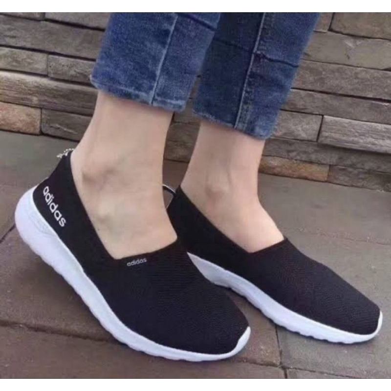 Sepatu Adidas Authentic Original Lite Racer So W Slip On Black i