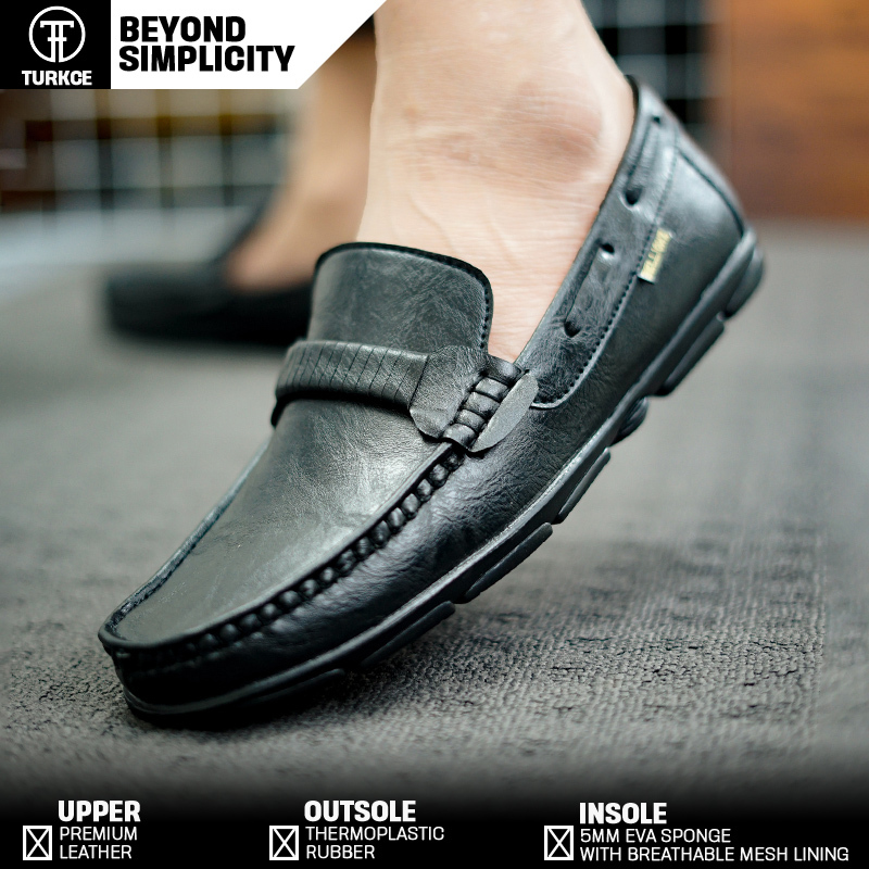 TKC x ROCKPORT - Sepatu Kerja Pria Kulit Formal Slip On Kantor Dewasa