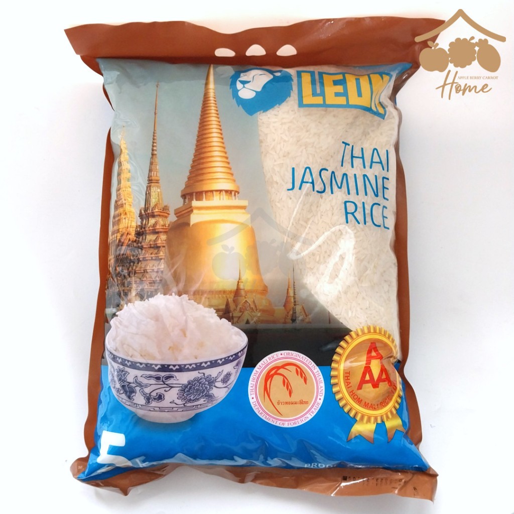 

Leon Thai Jasmine Rice 5kg beras thailand 5 kg Premium longgrain super