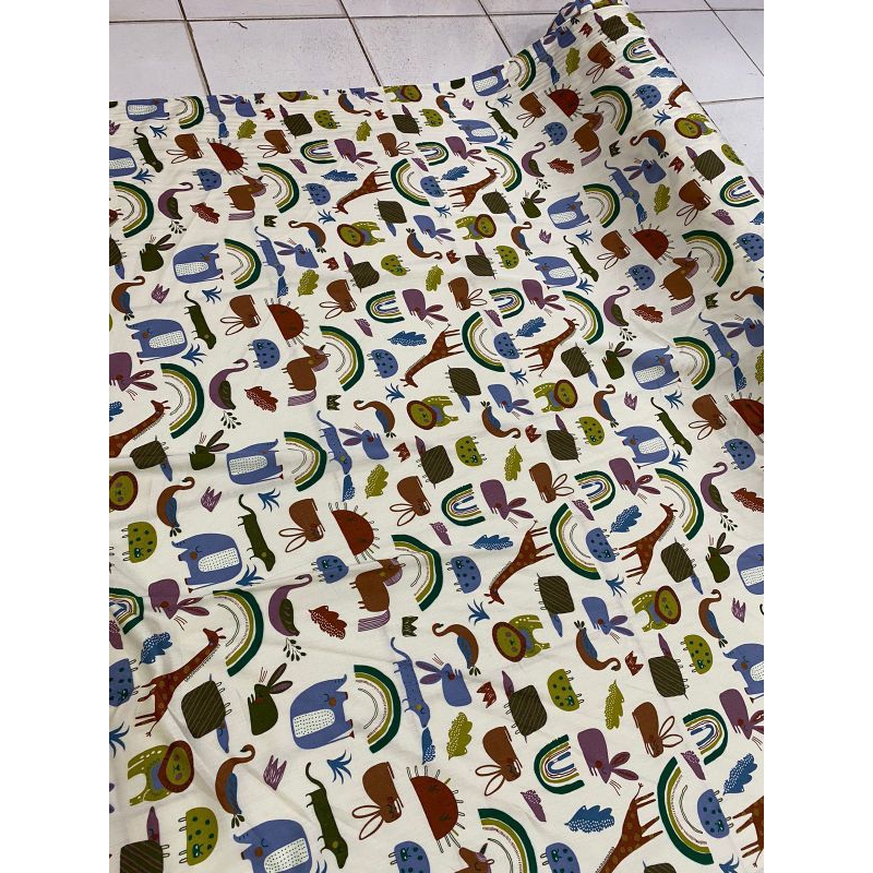 kain katun rayon viscose motif terbaru karakter anak anak lucu