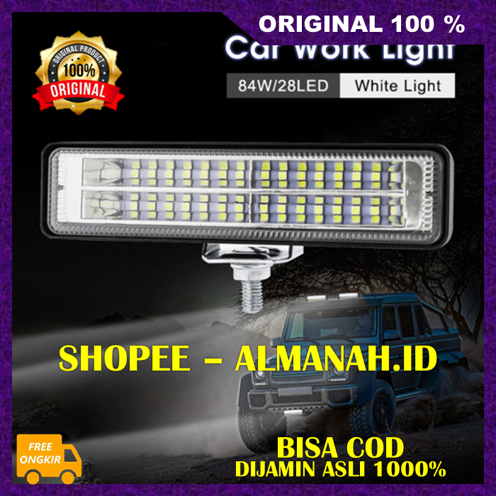 [BISA COD] Lampu Sorot Strong Bright 28 LED Lampu Tembak Sorot 28 LED Motor Mobil Universal ASLI