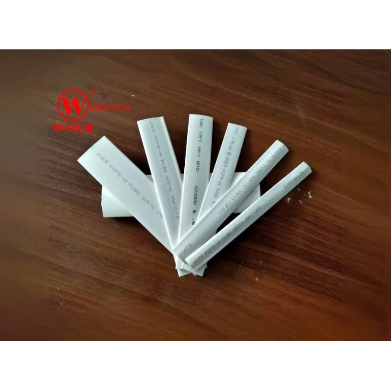 heatshrink tube white 15mm 16mm 20mm 25mm 30mm isolasi bakar selongsong heatsink solasi putih