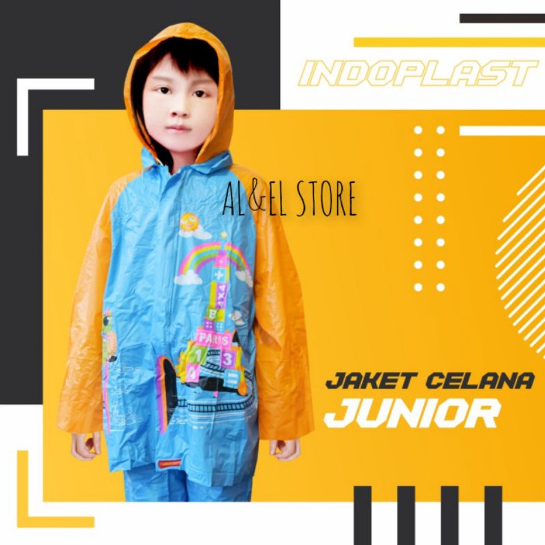 12.12 Brand Jas Hujan Anak Karakter / Mantel Anak Umur 4-8tahun / Jas Hujan Anak Indoplast buruan