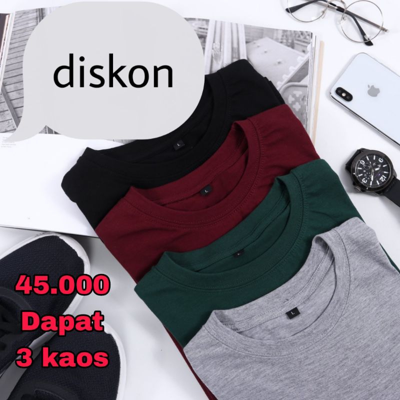 PAKET HEMAT KAOS POLOS /KAOS POLOS/KAOS PRIA WANITA