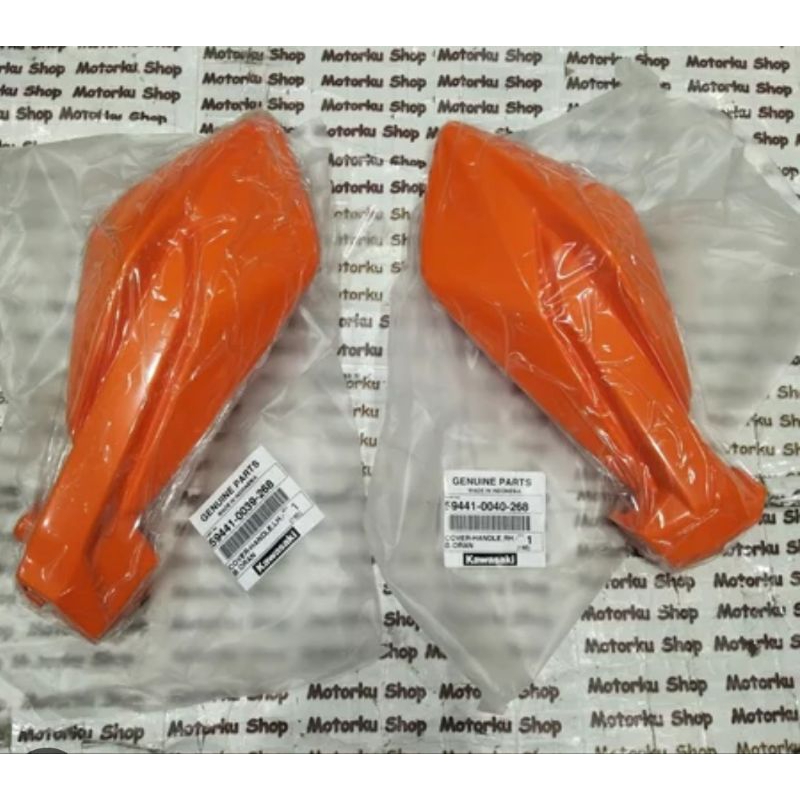 COVER HANDLE PELINDUNG TANGAN HANDGUARD KLX BF DTRACKER BF OREN/HIJAU ORIGINAL