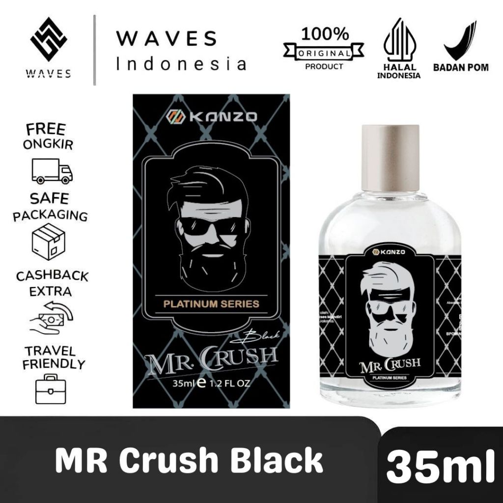 Waves - BPOM PARFUM MR CRUSH BLACK KANZO 35ML PREMIUM / PARFUM MR CRUSH BLACK 35ML BEST SELLER / PAR