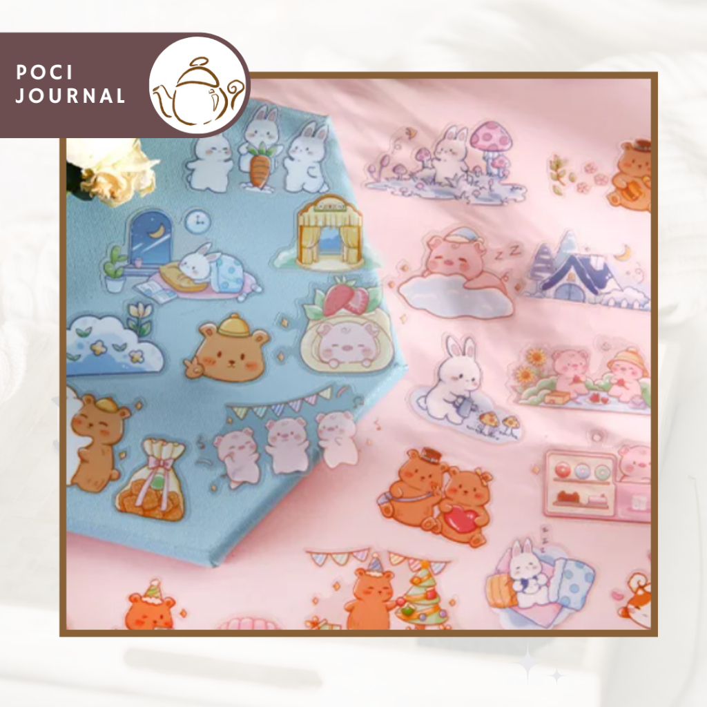 

Stiker Lucu [40pcs] Cute Cartoon Animal Sticker Journal/ Scrapbook/ Diary