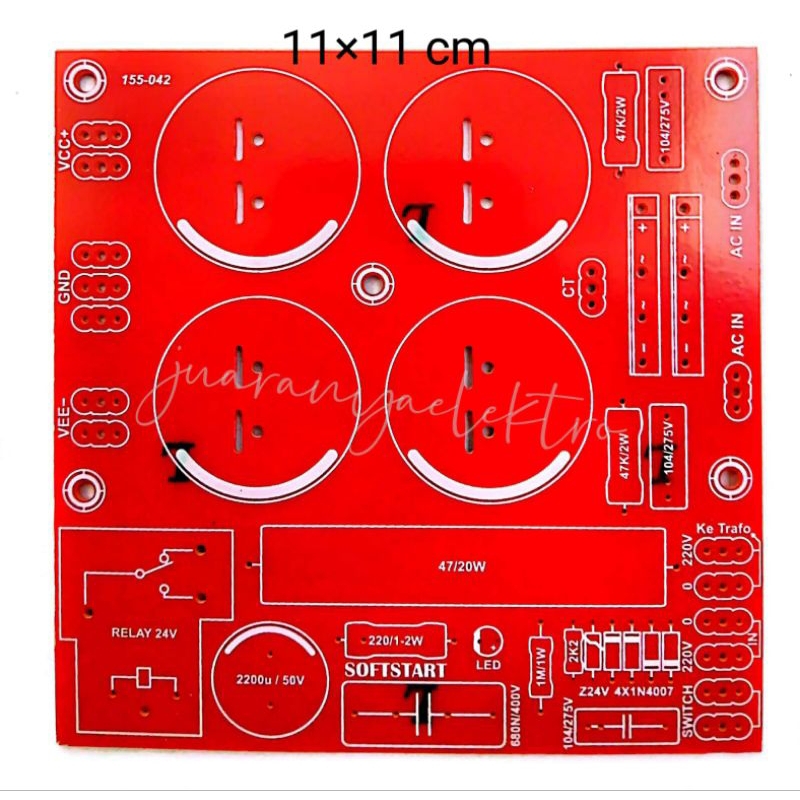 PCB PSU 4 ELCO + SOFTSTART