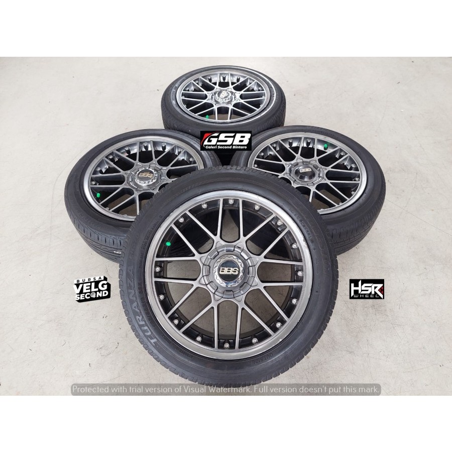 Velg Mobil Racing Ring16 Bbs R16x7 Lubang 4x100/114 Et40 Ban Brigestone 185 55 R16