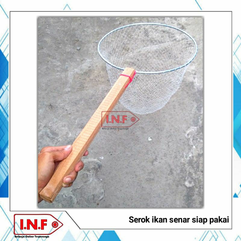 Jaring serok senar siap pakai /seser serok ikan benang senar pancing / jaring penangkap ikan / sair 