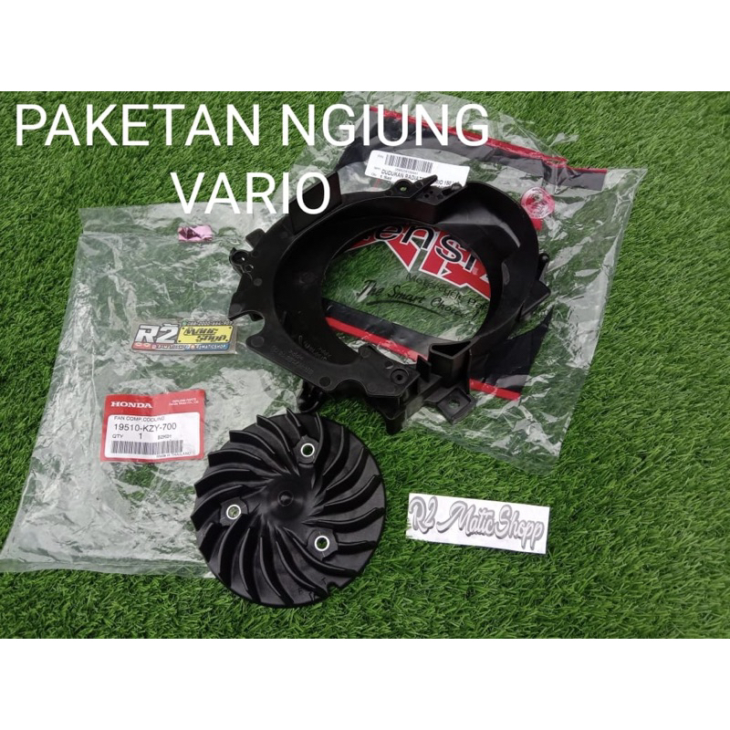 DUDUKAN RADIATOR + KIPAS PCX ORIGINAL PCX VARIO 125/150 old new , PAKETAN NGIUNG VARIO