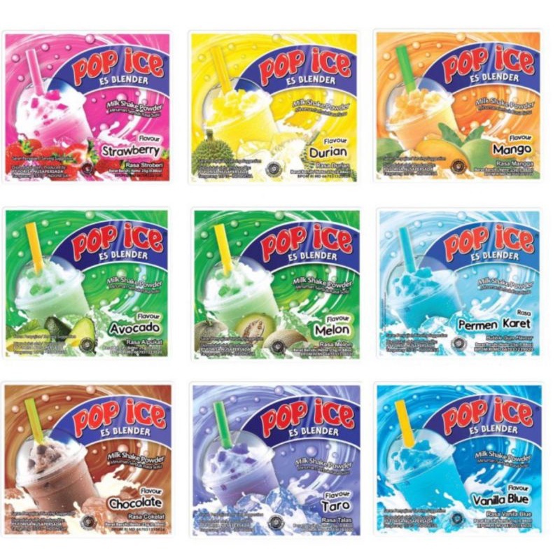 

POP ICE Sachet Minuman Es Blender 25 gr BPOM/ Pop Ice Sachet HARGA 1 SASET