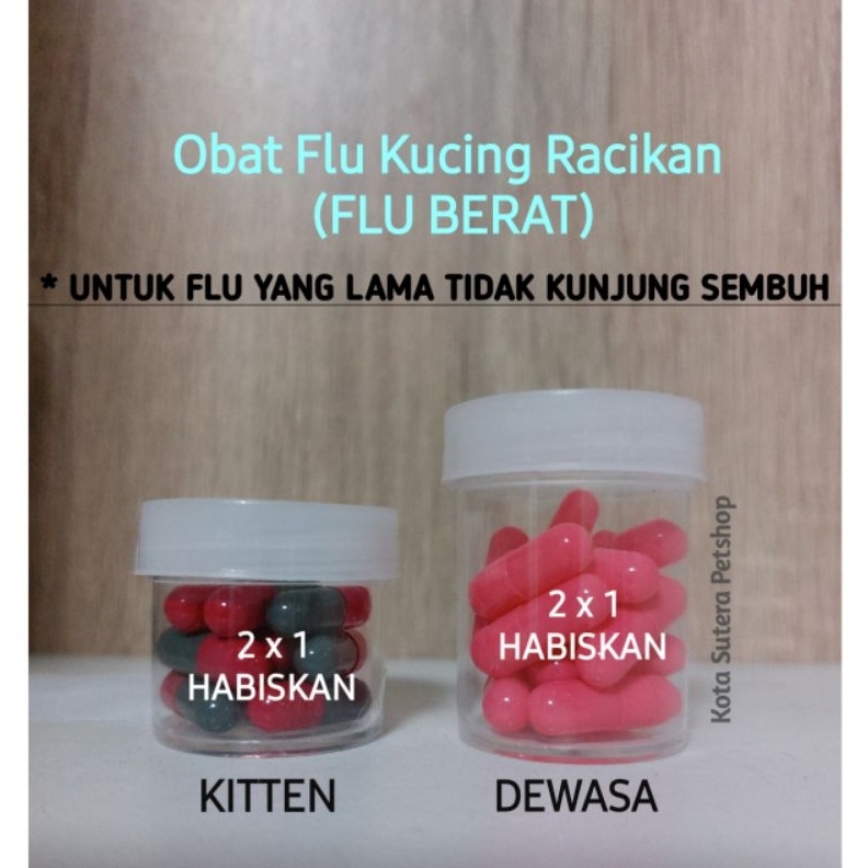 GROSIR Obat Flu Kucing Racikan (FLU BERAT) 1 set - OBAT FLU KUCING AMPUH  untuk FLU BERAT 