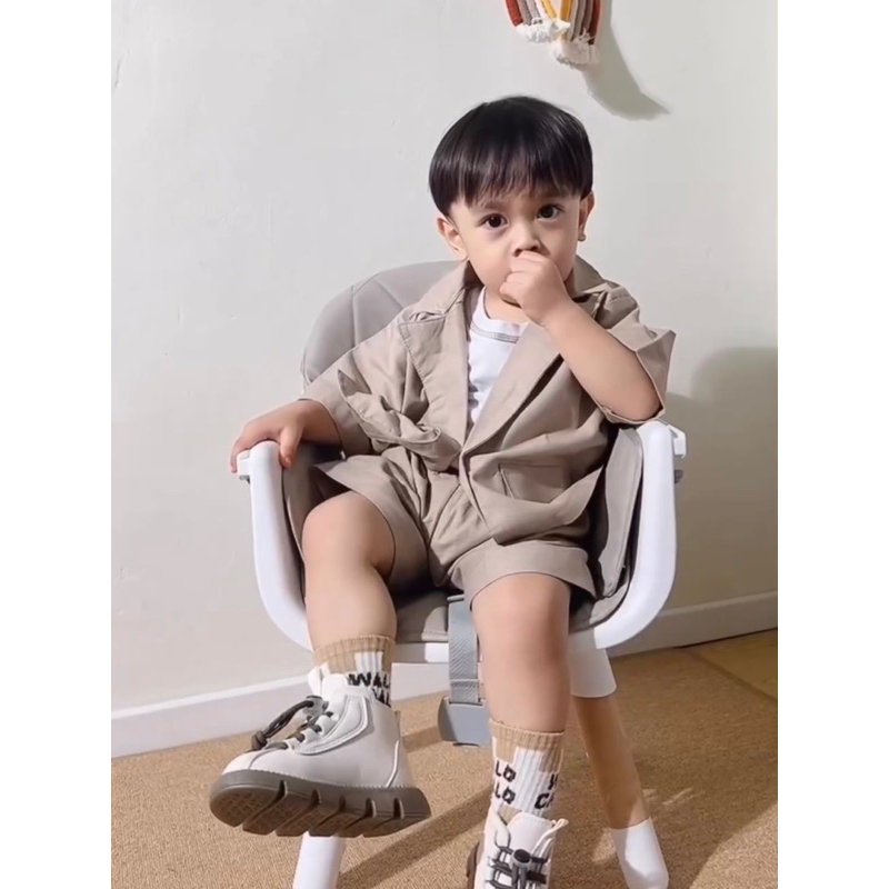 Nara Set by little.hanaaa | Setelan Blazer Linen ( 1- 5 Tahun ) Unisex Anak Perempuan Laki Laki