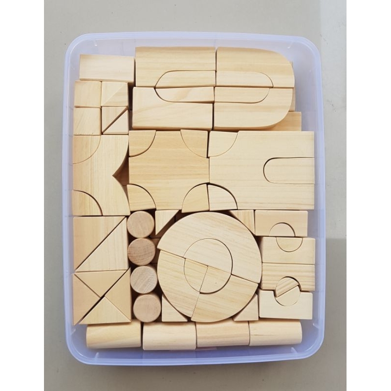 Mainan Kayu BalokMini ,Balok Natural,Balok Kayu,Mainan Balok