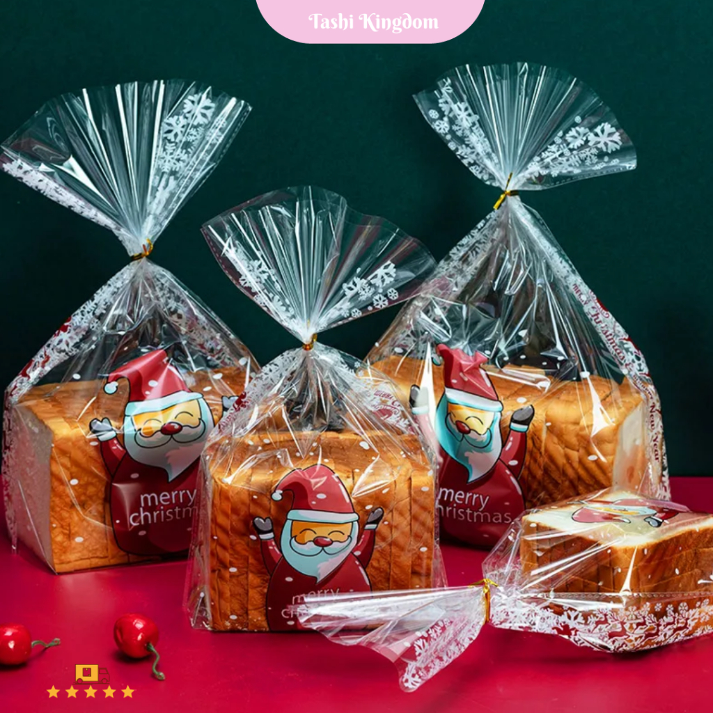 

(3pcs) Plastik roti natal bingkisan natal plastik cookies natal kado natal hadiah christmas