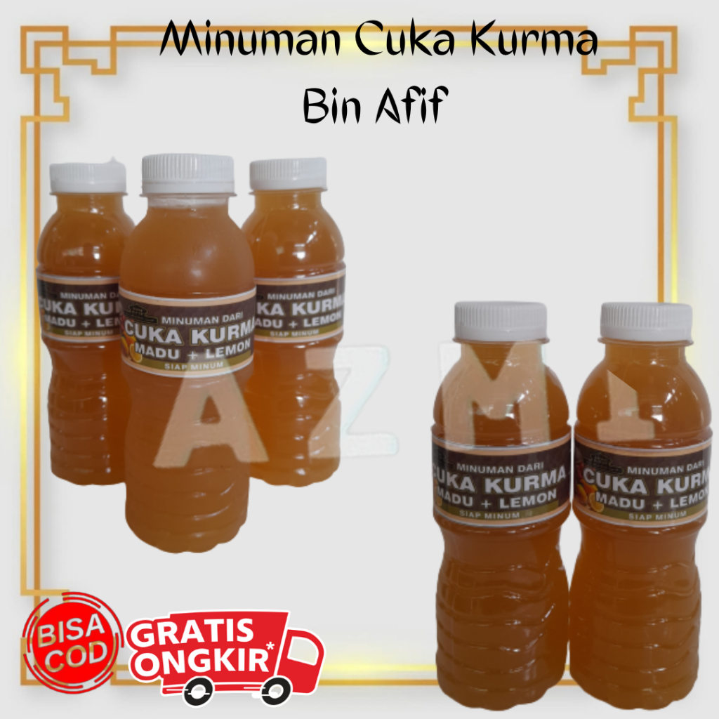 

Cuka Kurma Bin Afif Original Minuman Herbal 200ml Madu dan Lemon Kemasan Botol