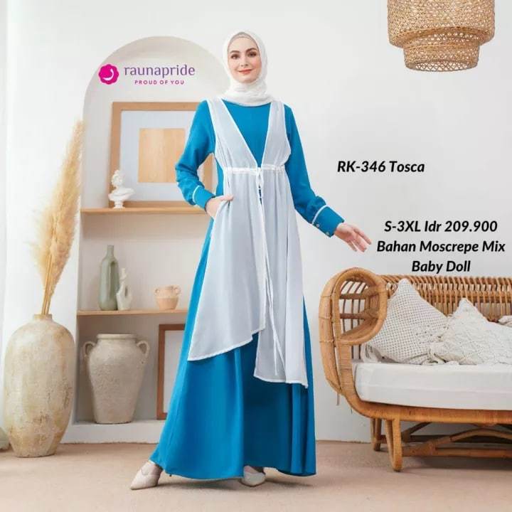 [RAUNA DRESS] GAMIS RAUNA TERBARU || BAJU MUSLIM RAUNA || RK 346 TOSCA