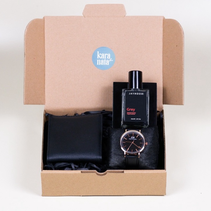 

HOT Product Hampers Kado Hadiah Pria Jam Dompet Parfum Premium Cowok serbuuu !