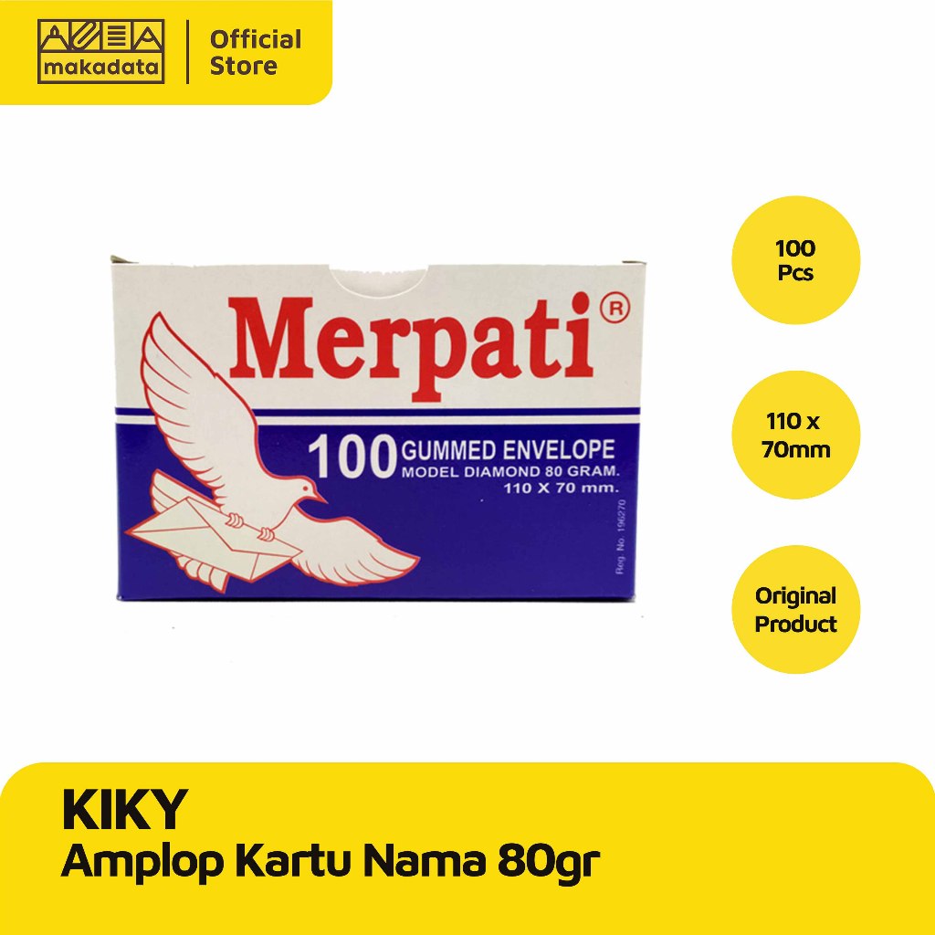 

ENVELOPE / AMPLOP KIKY UKURAN 110 X 70 MM 80 GR (1 PAK) MURAH