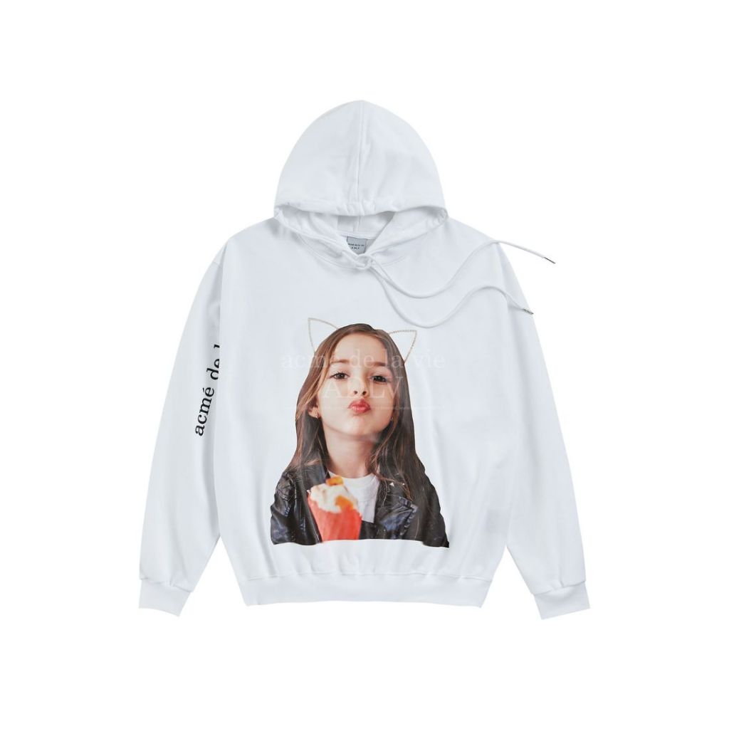 [ADLV] Acmedelavie Baby Face Hoodie White Kiss