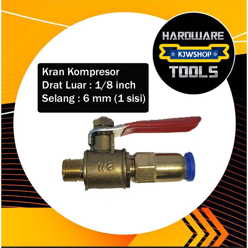 Stop Kran Keran 1/8 inch DL Ball Valve Angin Kompresor Air Nepel Naple Selang
