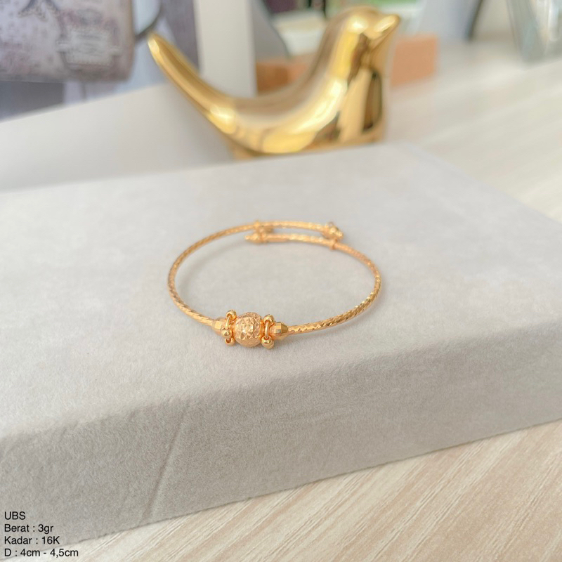 Perhiasan Gelang Emas Ongsrot Bayi 2 Mainan Bintang  UBS 16k / 700